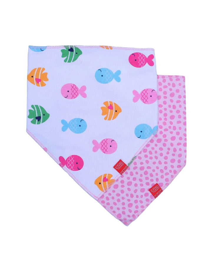 Bib Bandana White and Pink-Set of 2