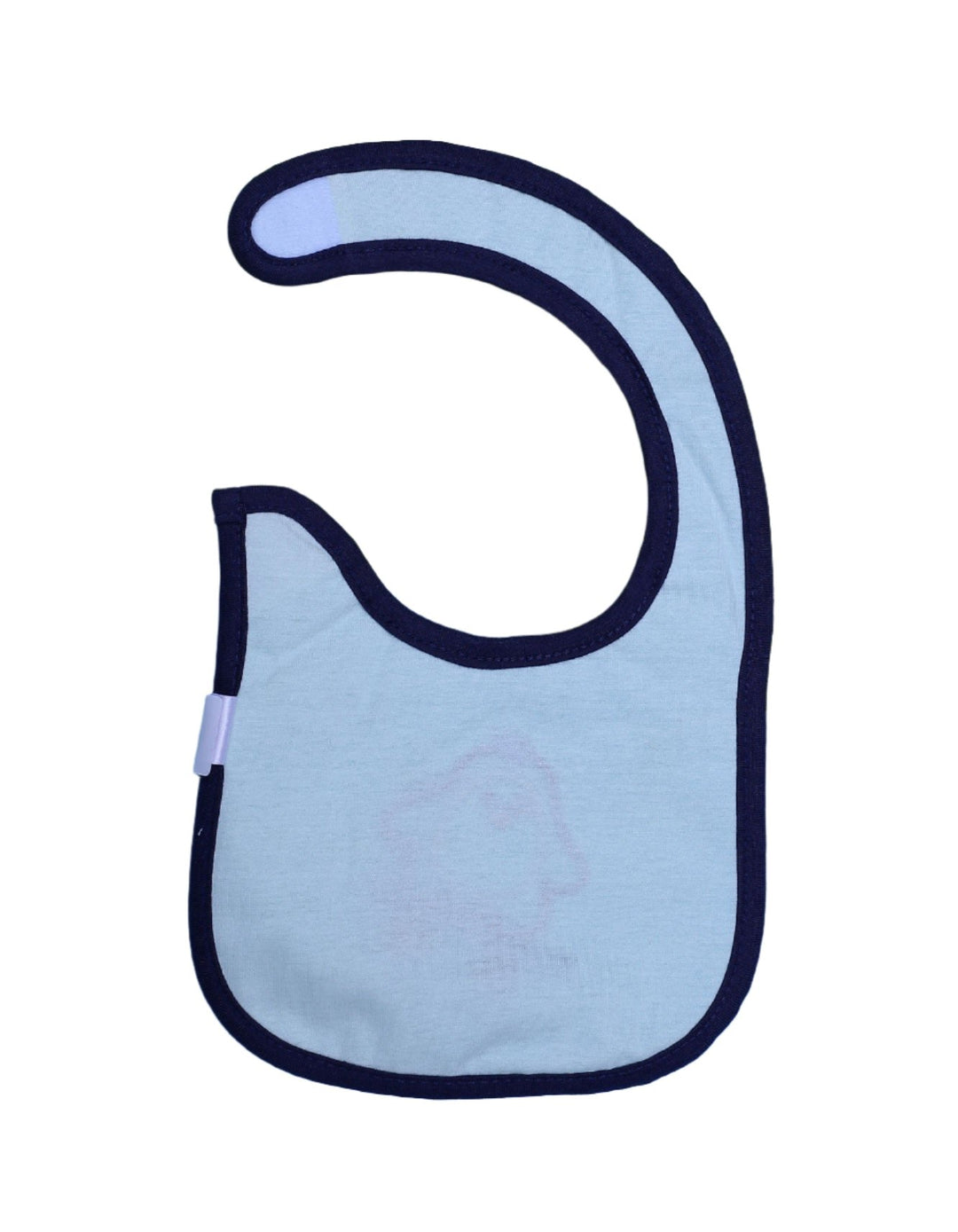 Zubaida's Bib Blue with Embroidered Penguin