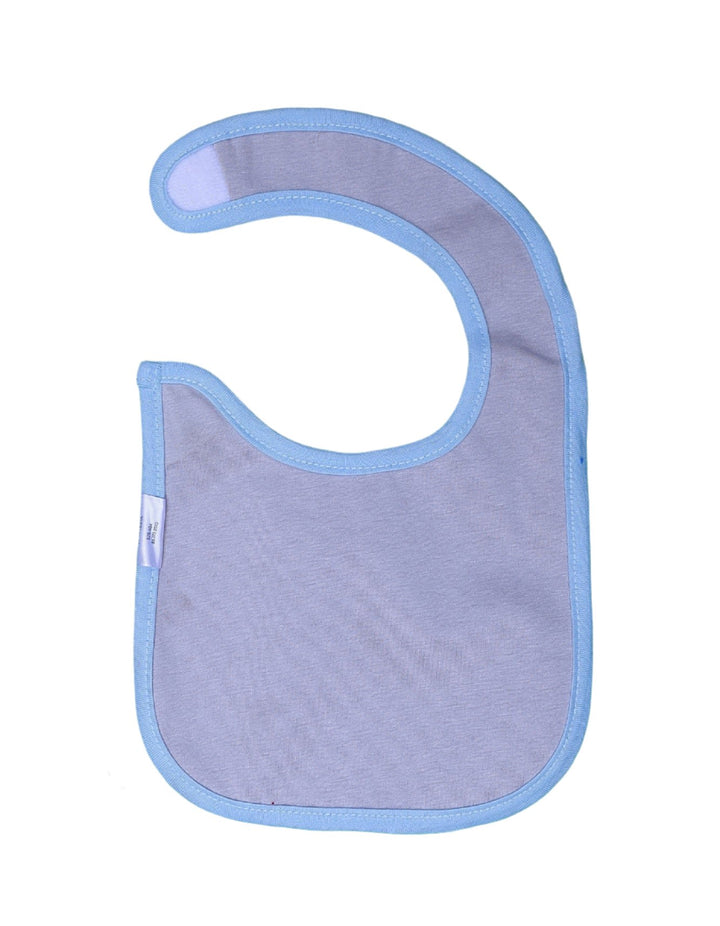 Bib Gray & Blue with white Polka Dots