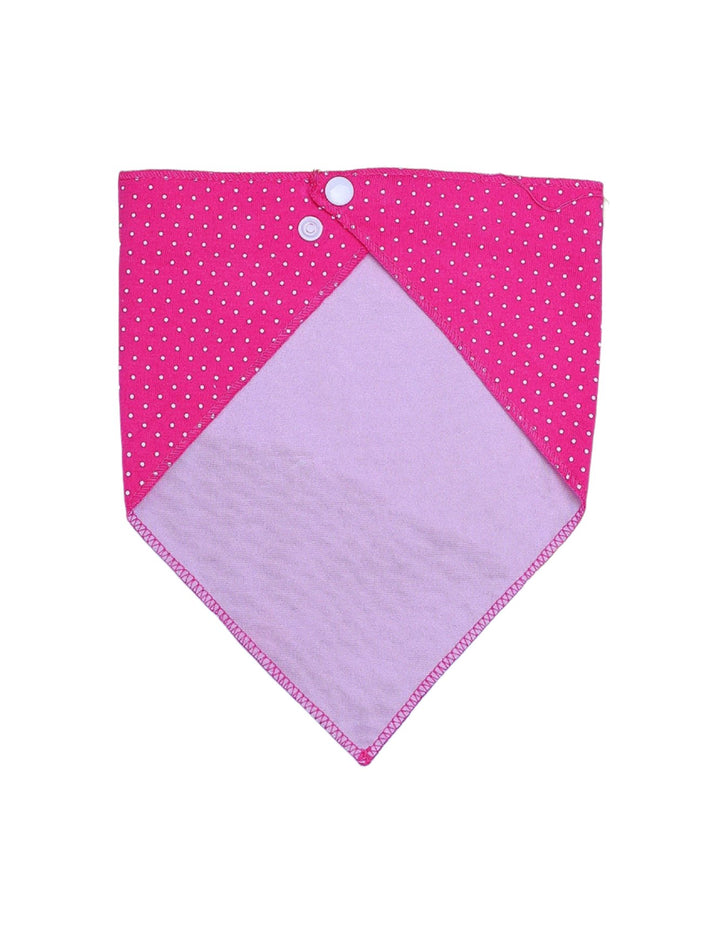 Zubaida's Bib-Bandana Pink and White for Girls-Set of 2