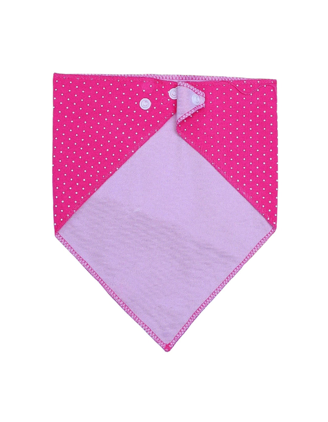 BibBandana Pink and White for Girls-Set of 2