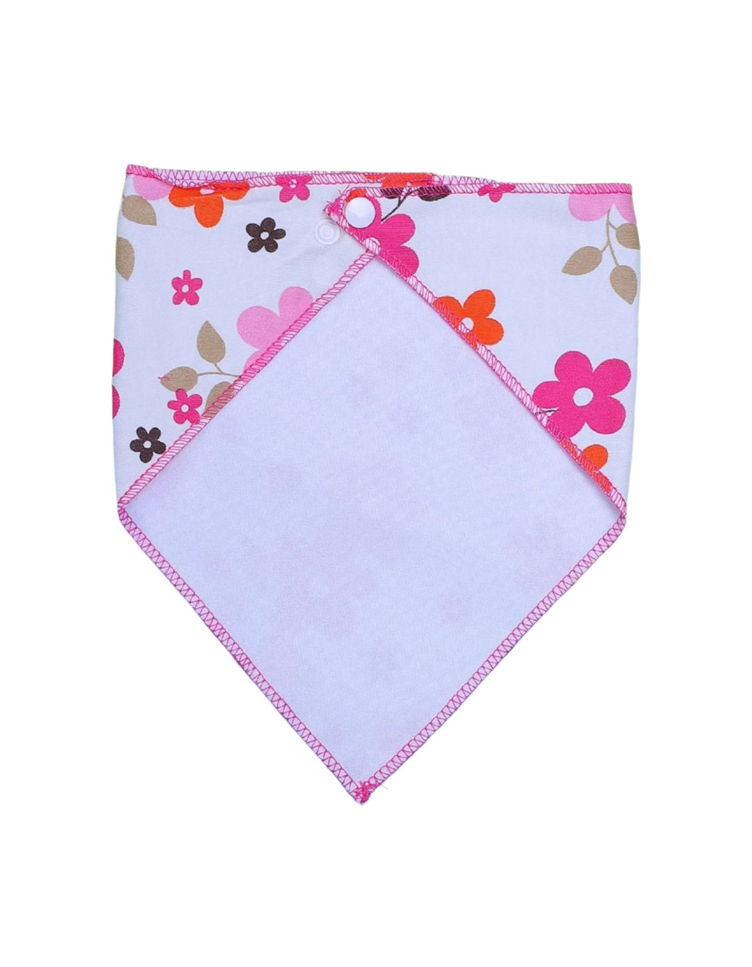 Zubaida's Bib-Bandana Pink and White for Girls-Set of 2