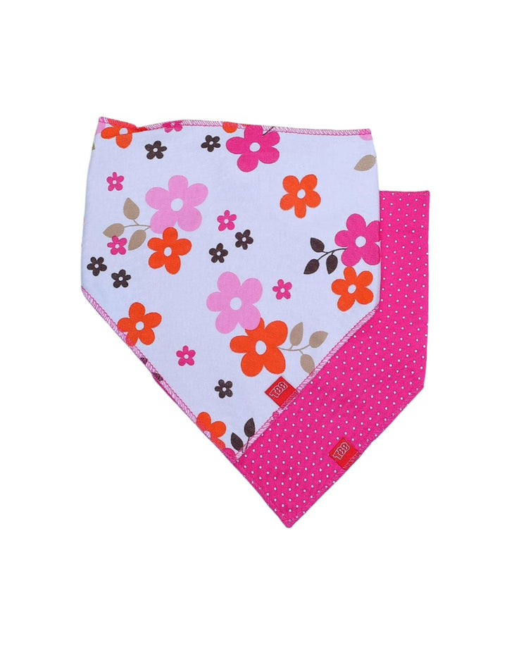 Zubaida's Bib-Bandana Pink and White for Girls-Set of 2