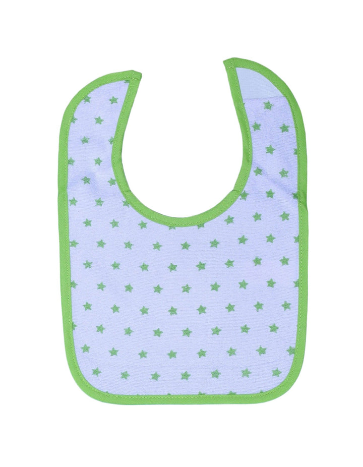 Zubaida's Bib White with Green Frog and Green Border