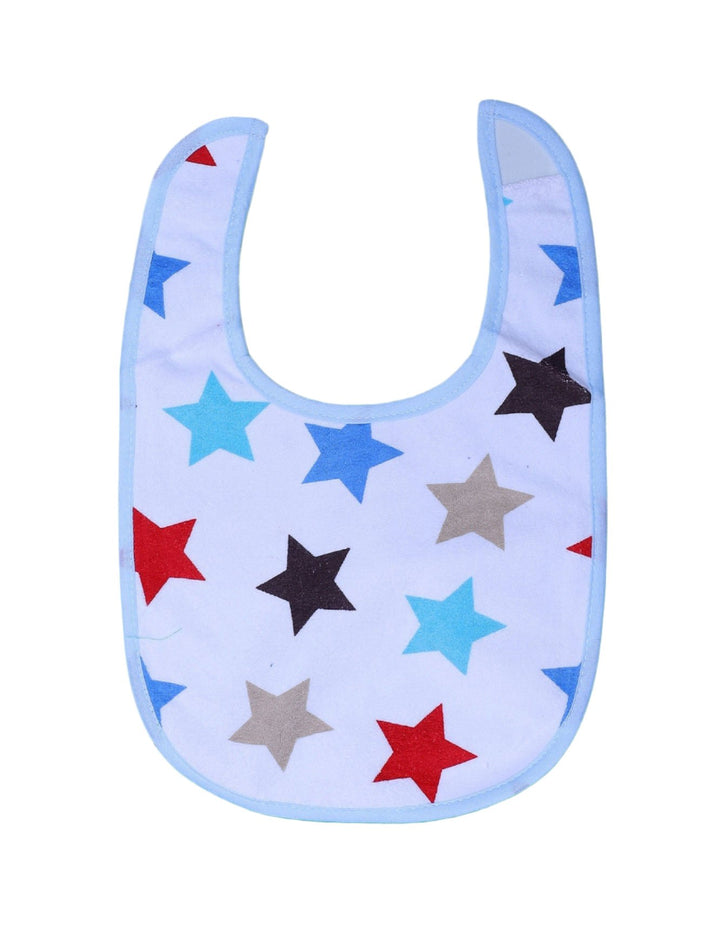 Bib White with Multi Color Printed Stars