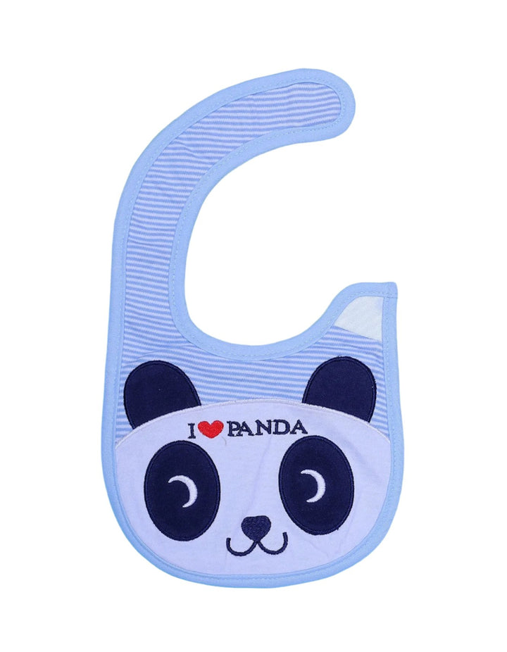 Zubaida's Bib Blue with Embroidered Panda