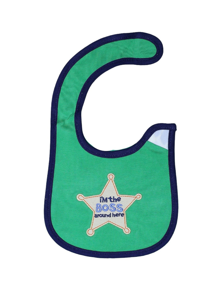 Zubaida's Bib Green with Embroidered Star