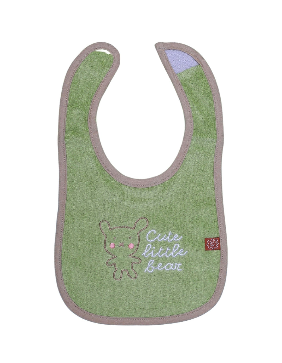 Bib Green with Embriodered Bear