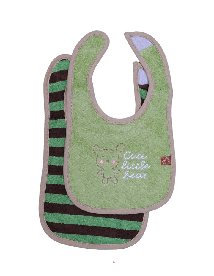 Bib Green with Embriodered Bear