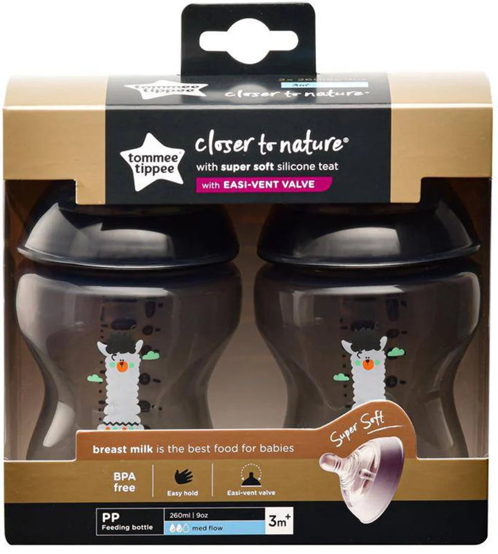 Tommee Tippee 260ml Pack Of 2 Bottle Black - 422585 - Zubaidas Official™