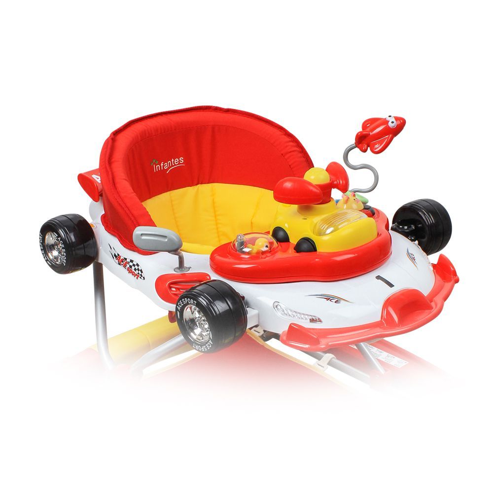 Infantes 2-In-1 Baby Walker Rocker Red - 1085