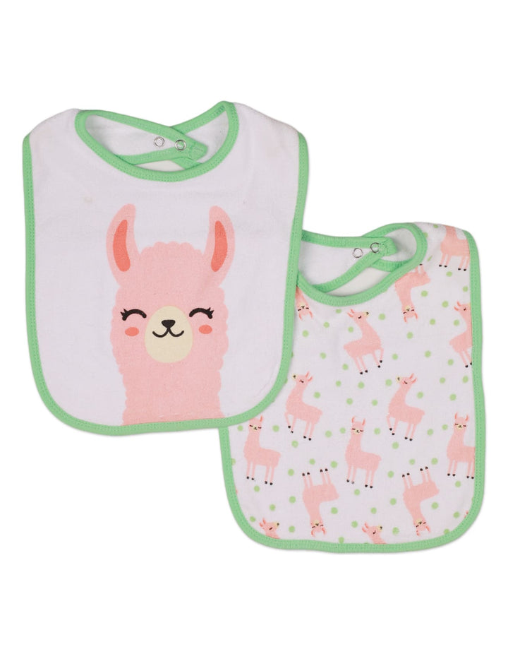 Bib Pink & Green for Girls Pack of 2