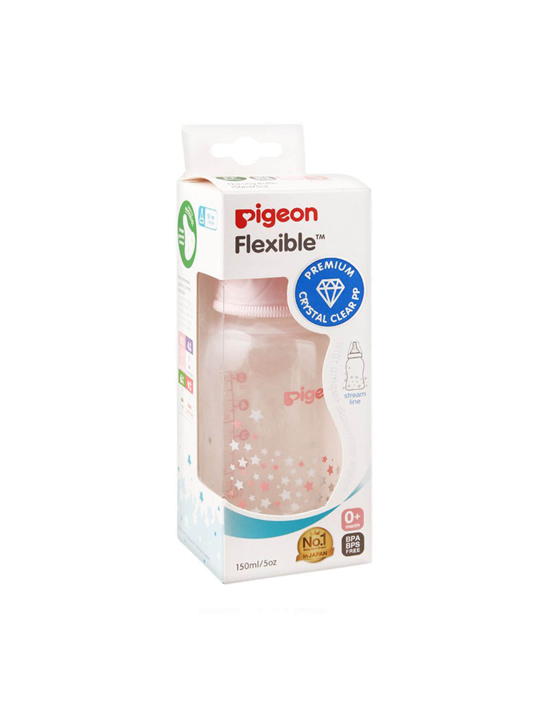 Pigeon Standard Neck Pp Printed Bottle 150 Ml, Pink - A78283