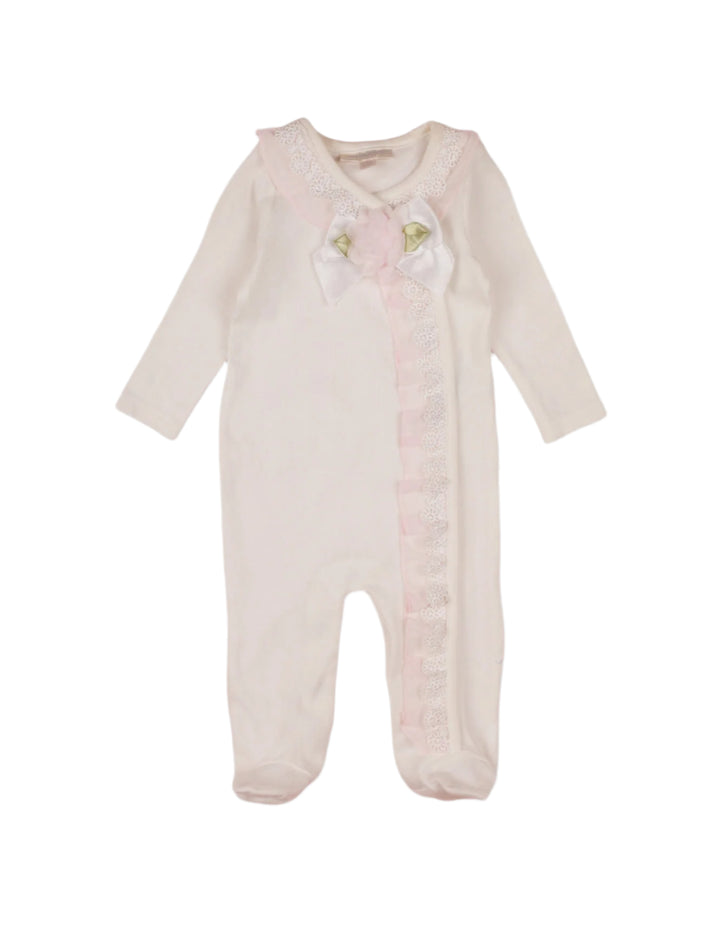 Zubaida's Romper Delicate Lace Detail & Sweet Bow