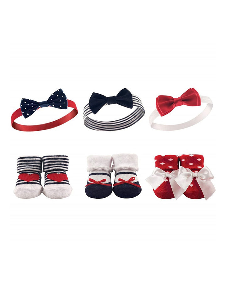 Zubaida's Adorable 6 Pcs Socks & Headbands Coordinated Set - Zubaidas Official™