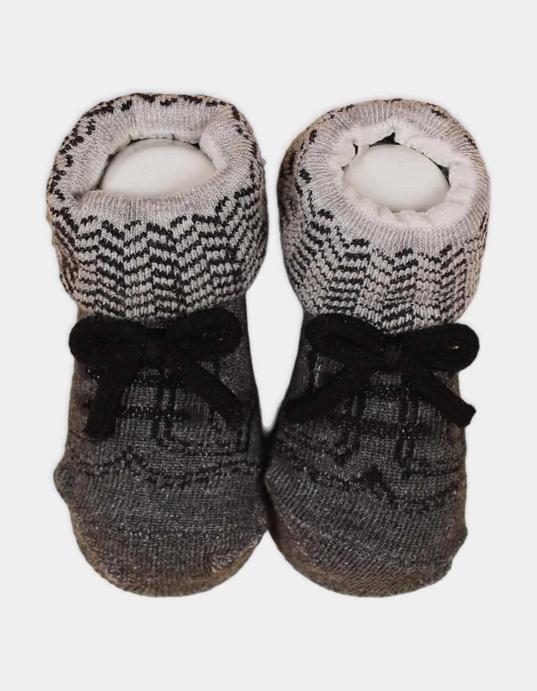 Booties Set for Boys Black and Gray Pack of 3