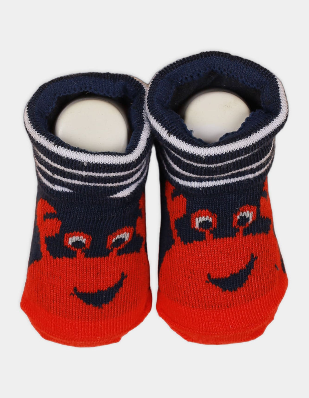 Booties Set for Boys Red and Navy Blue Pack of 3