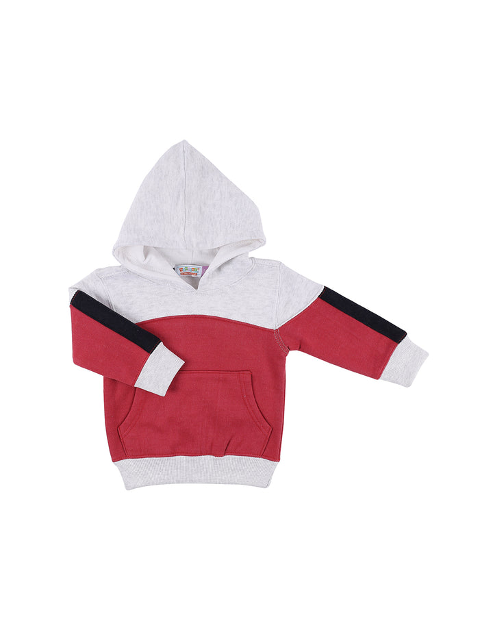 Hoodie Contrast Maroon Infant Boys