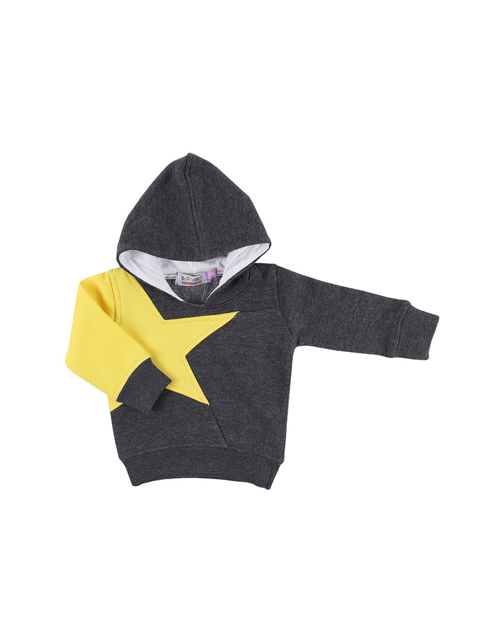 Hoodie Star Charcoal Toddler Boys