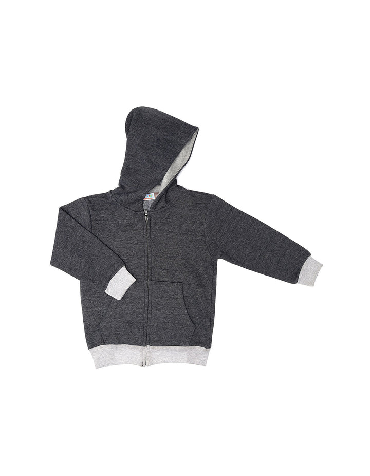 Hoodie Zipper Charcoal Toddler Boys