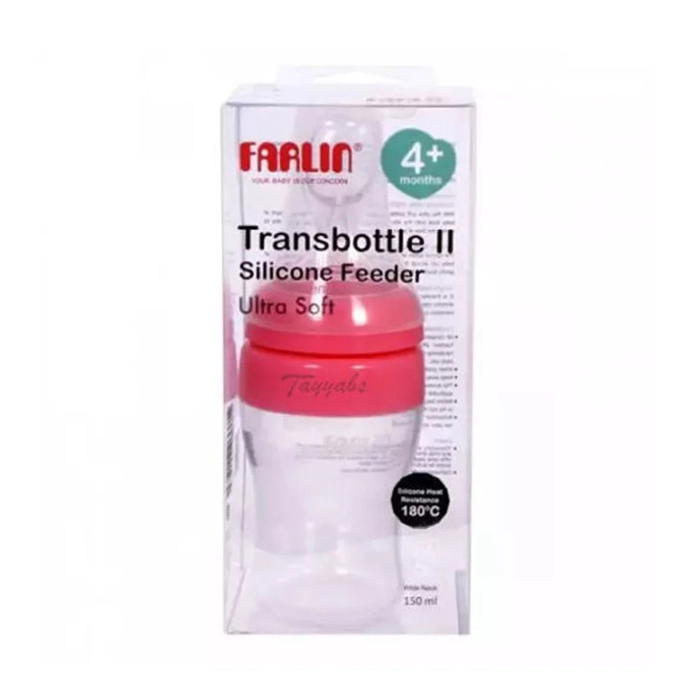 Farlin Transbottle Ii Silicone Feeder Pink - TOP-193A