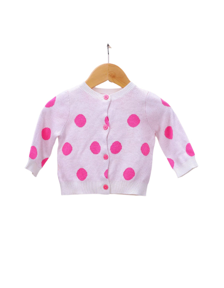 Zubaida's Sweater Pink Polka Dots