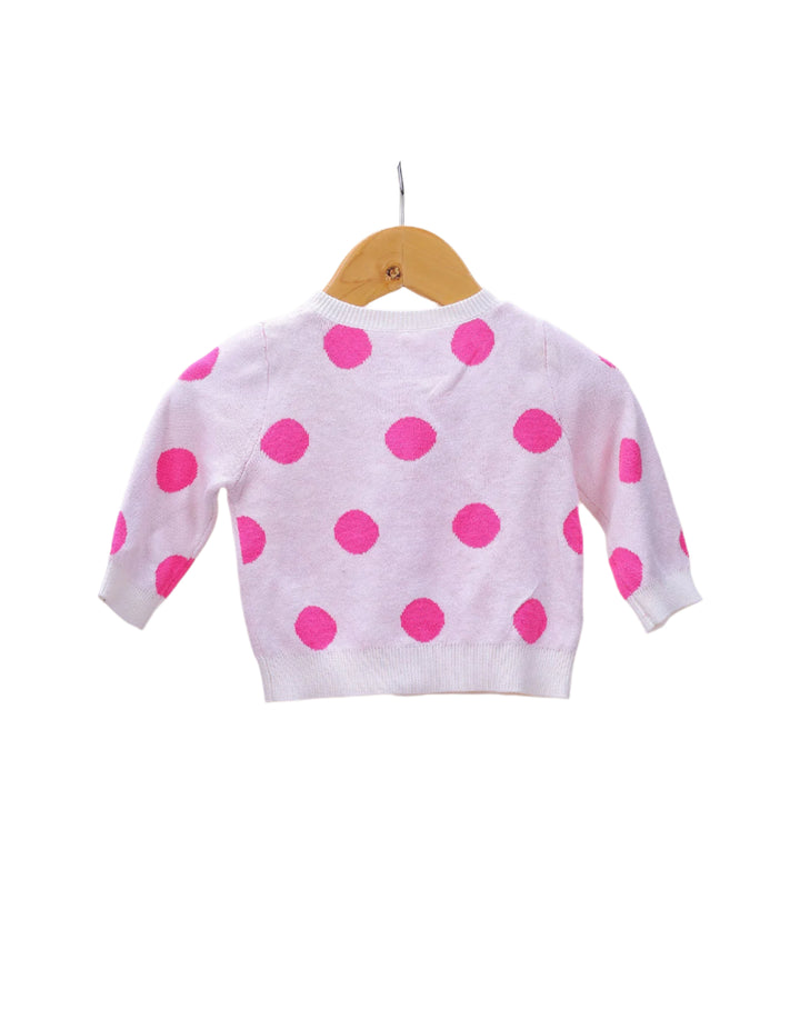 Zubaida's Sweater Pink Polka Dots