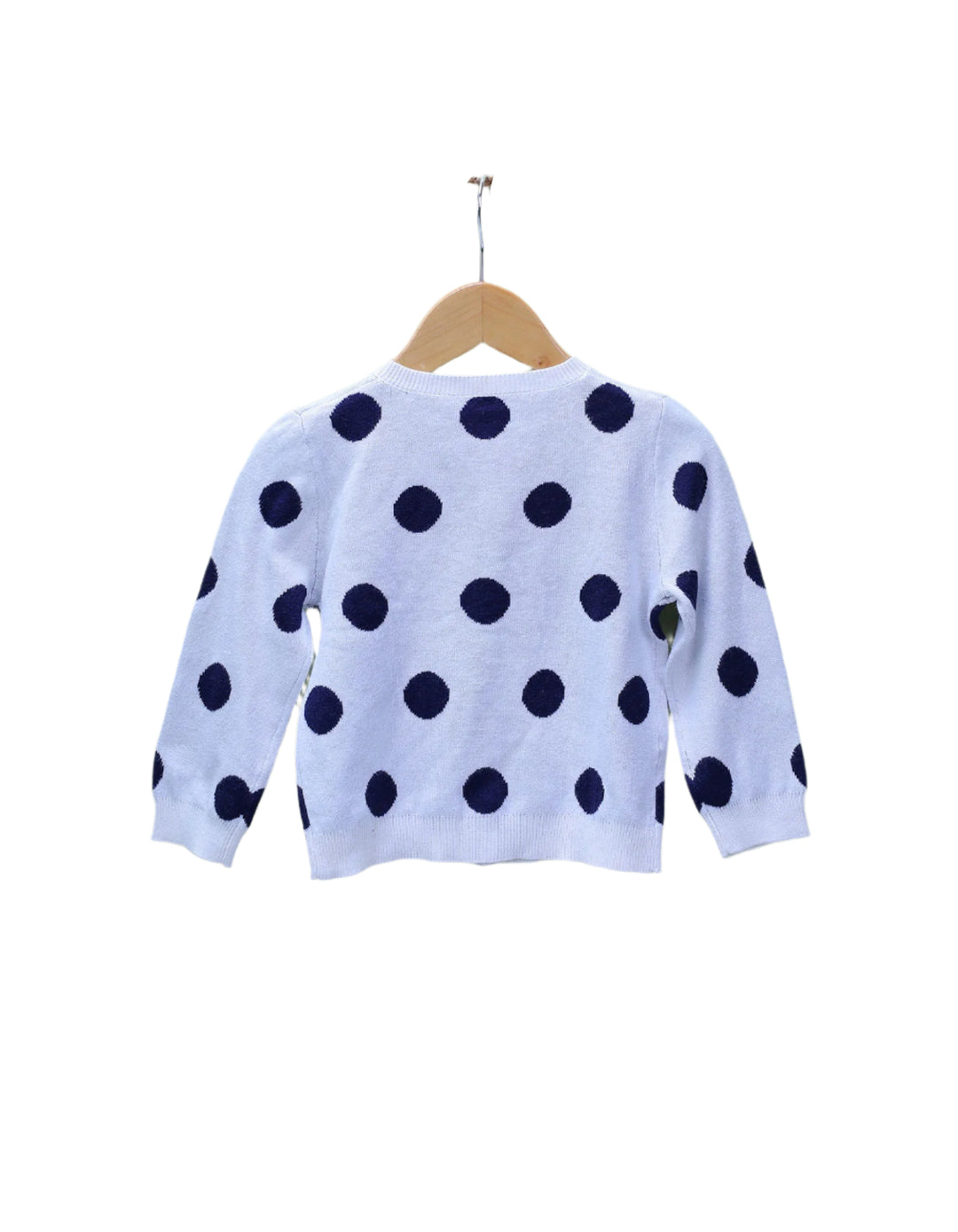 Zubaida's Sweater Blue Polka Dots