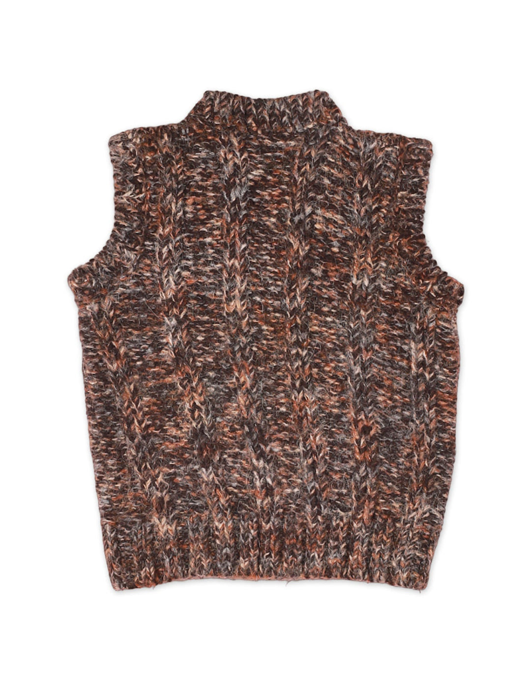 Sleeveless Sweater Brown for Boys