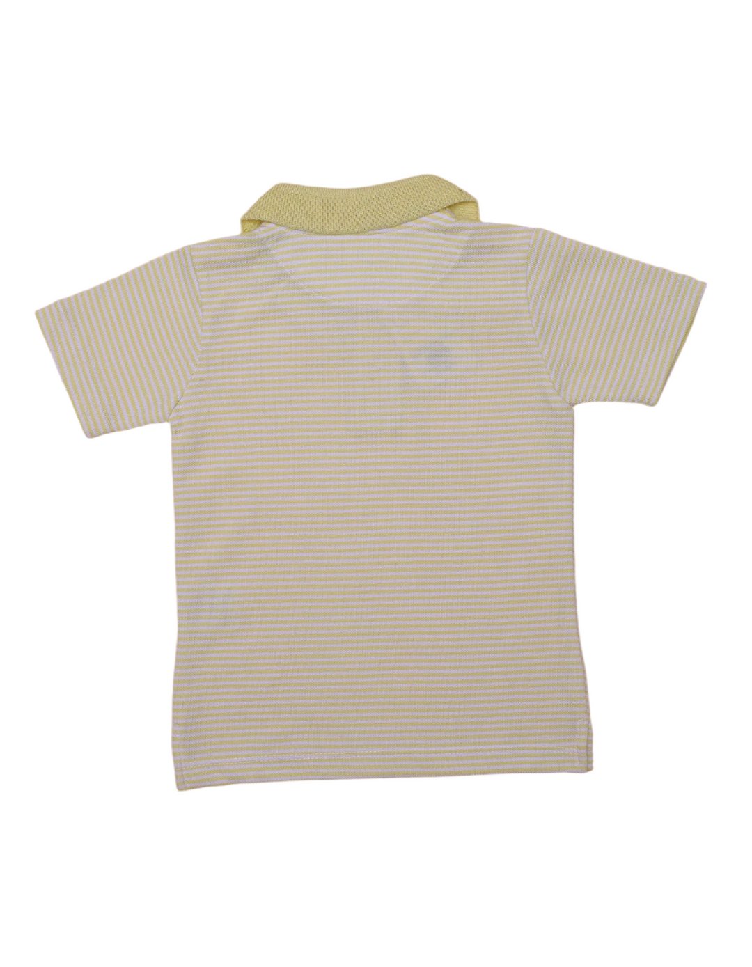 Polo Shirt Lemon with White Stripes