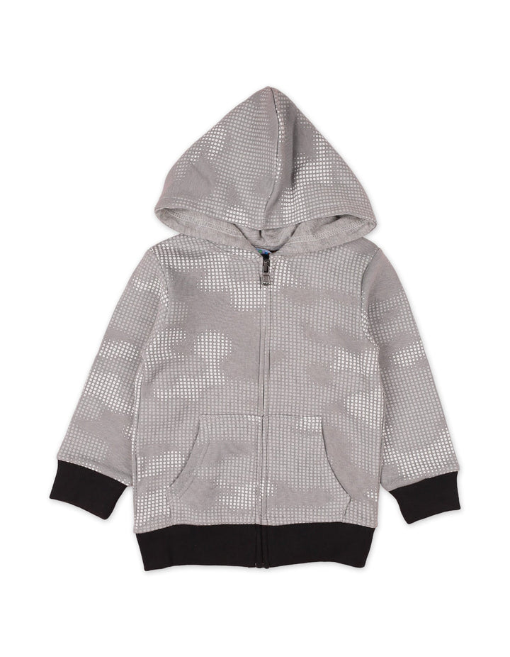 Zipper Hoodie Gray for Boys