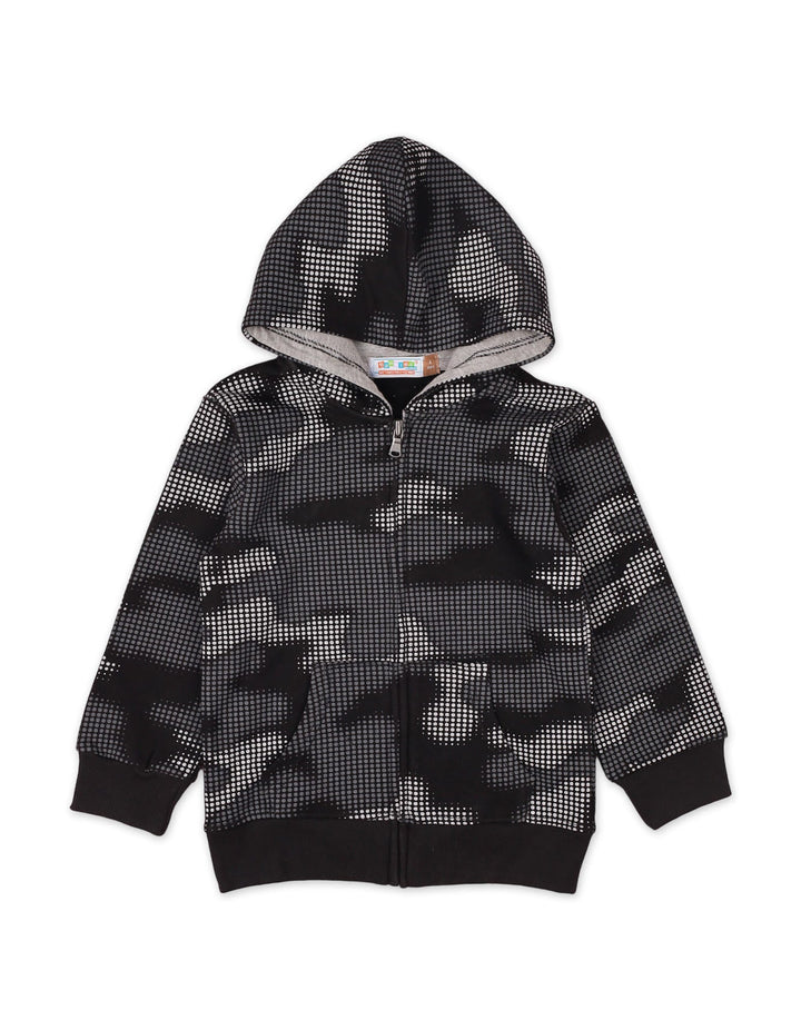 Zipper Hoodie Black for Boys