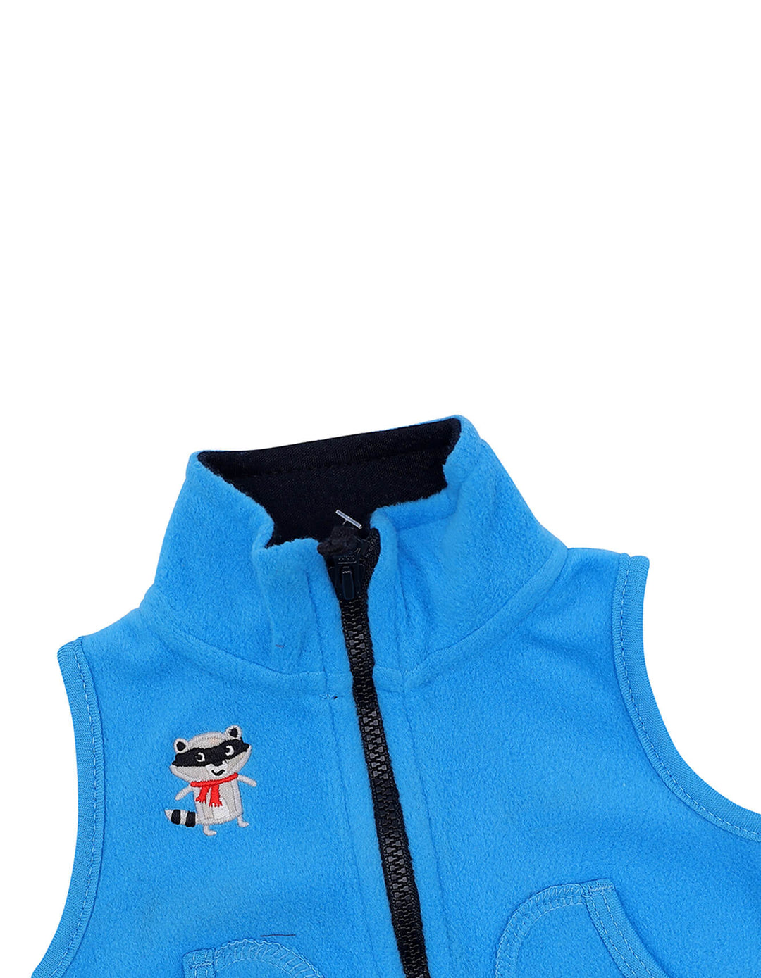 Zubaida's Jacket Sleeveless Playful Raccoon Applique