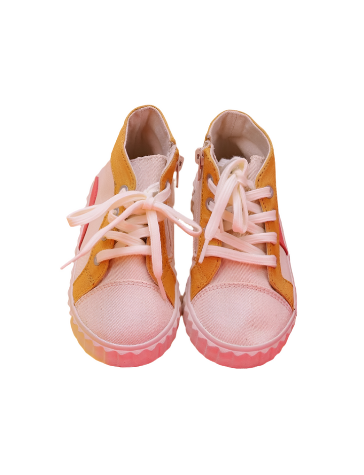 Casual Shoes Pink and Mustard for Girls