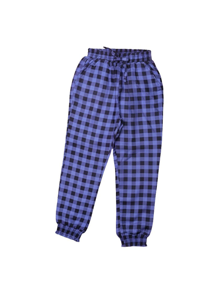 Trouser Blue with checkered Pattern for Girls