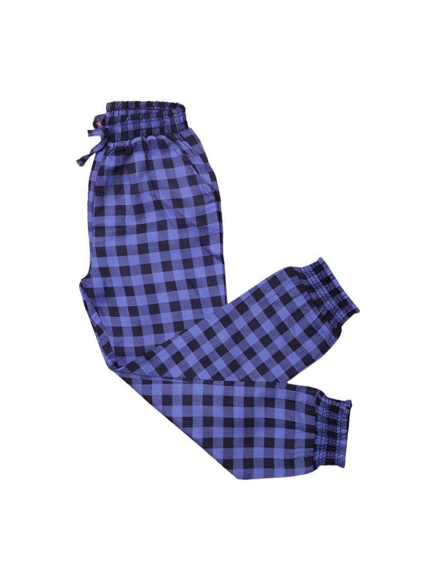 Trouser Blue with checkered Pattern for Girls