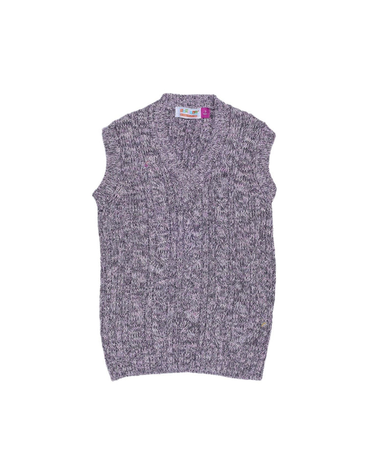 Sleeveless Sweater Melange Lilac