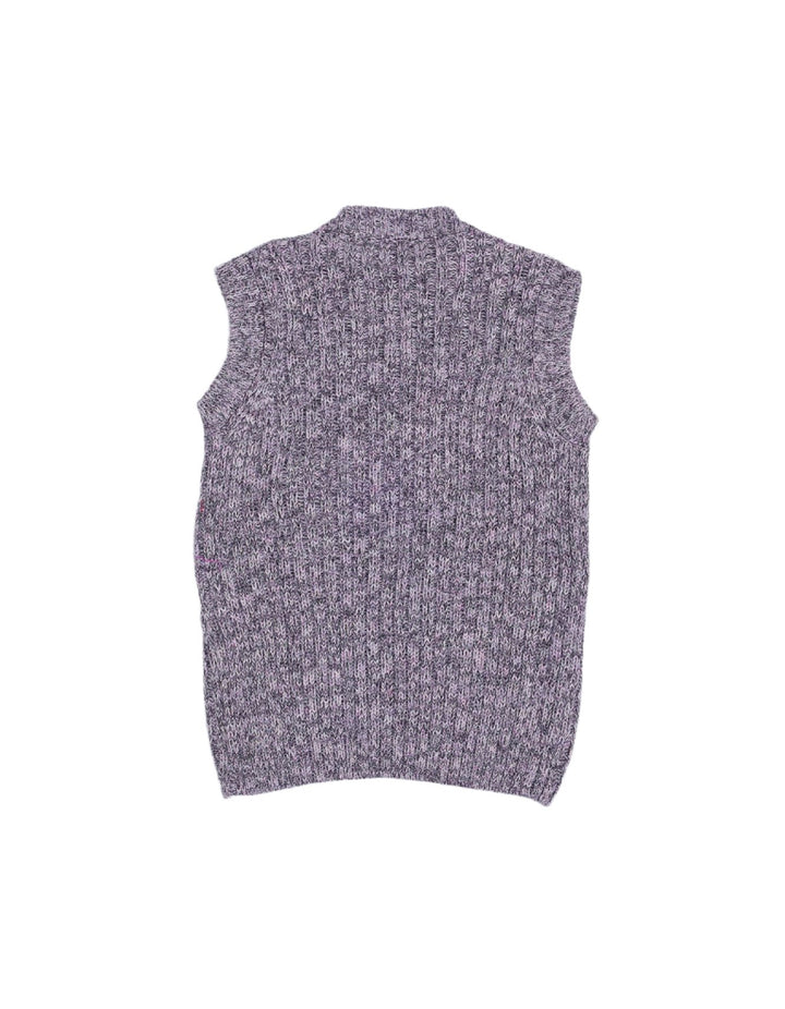 Sleeveless Sweater Melange Lilac