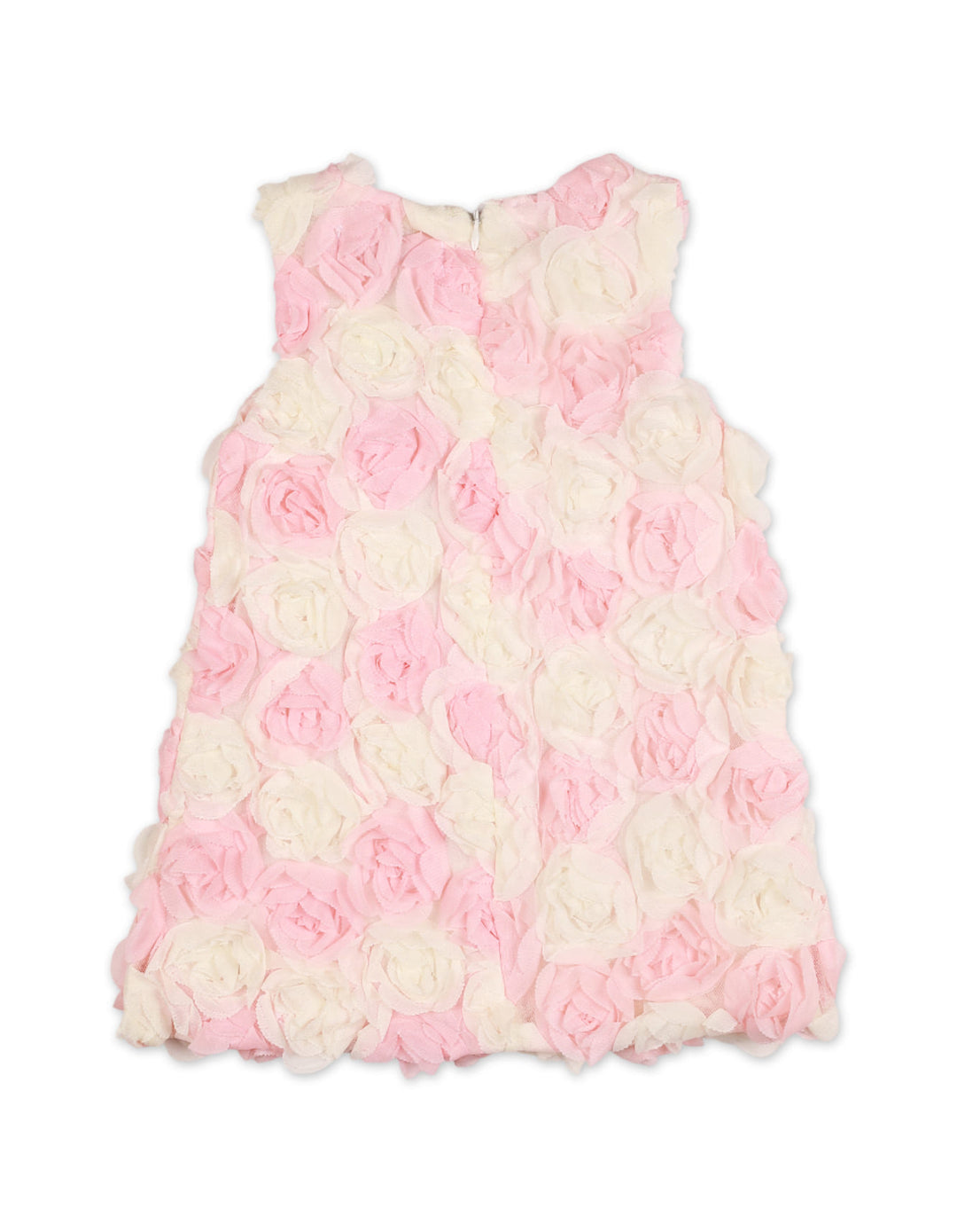 Zubaidas Sleeveless Formal Dress White & Pink Roses