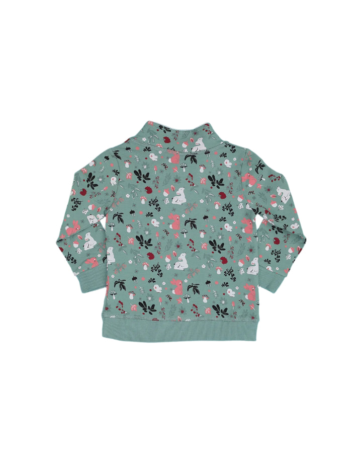 Zubaida's Sweatshirt Animals and Flowers Print