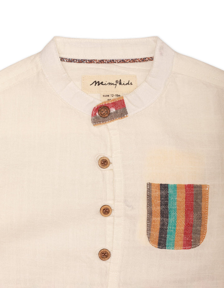 Zubaida's Full Sleeves Shirt with Multicolor Stripes