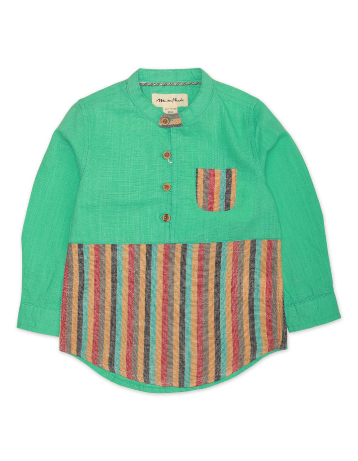 Zubaida's Full Sleeves Shirt with Multicolor Stripes