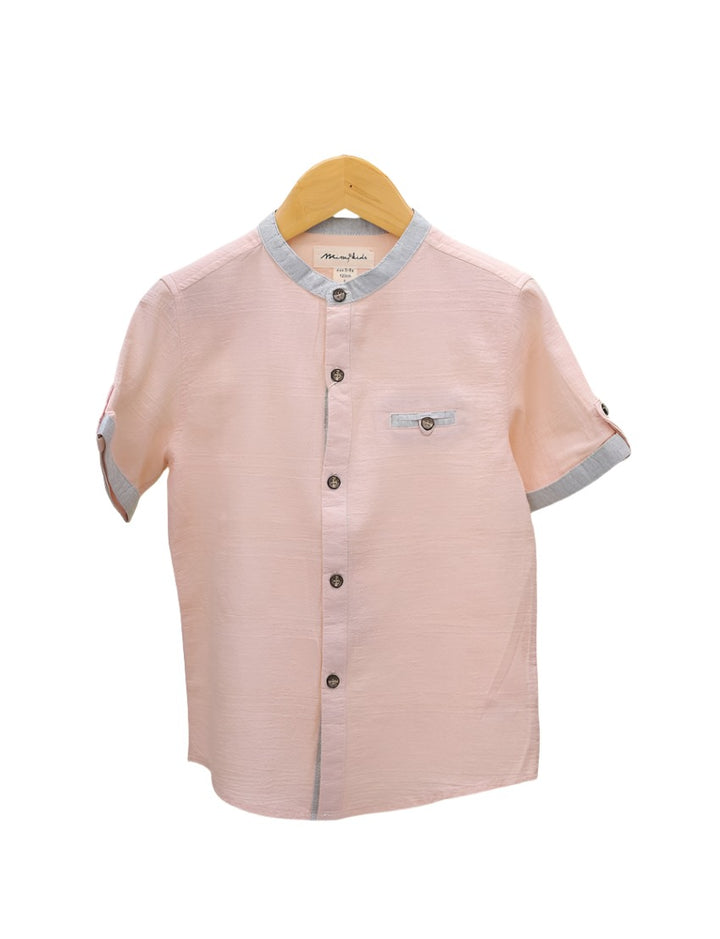 Shirt Peach & Gray for Boys