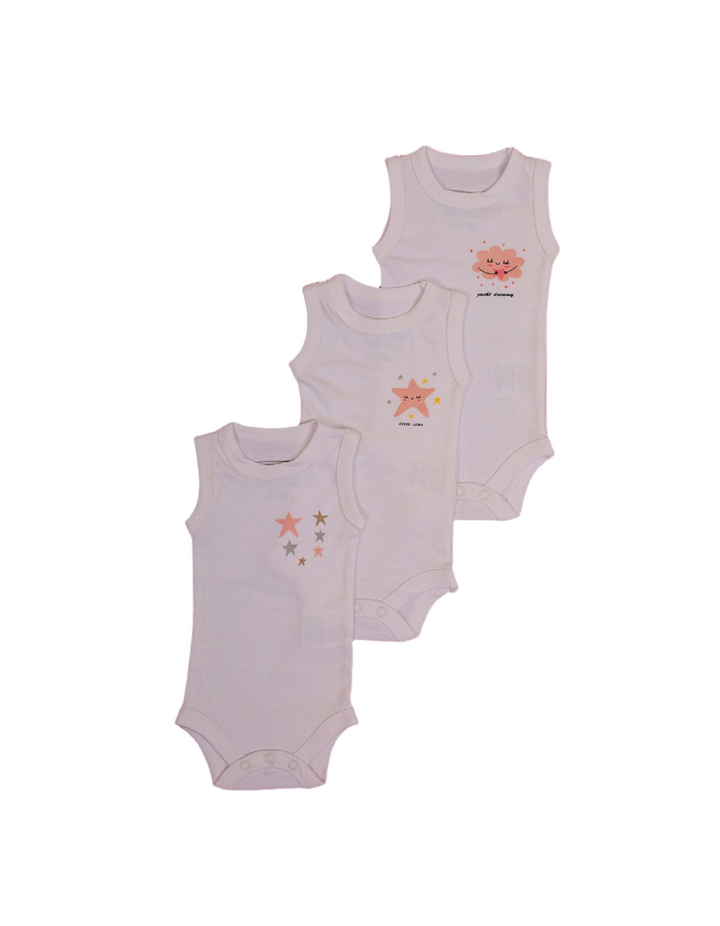 Body Suit Set with Stars Theme - Pack of 3