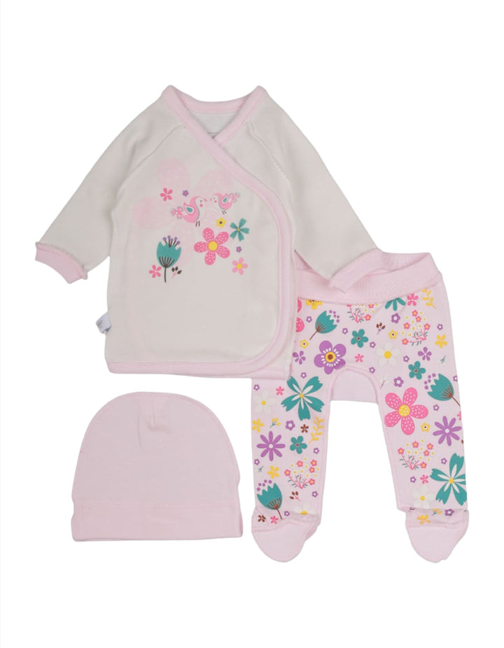 Suit Set for Girls with Floral Theme