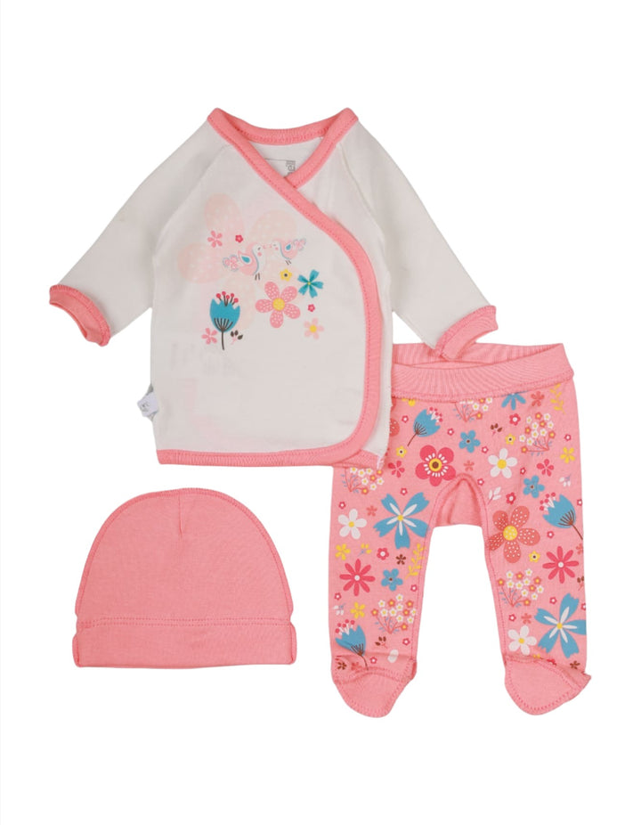 Suit Set for Girls with Floral Theme