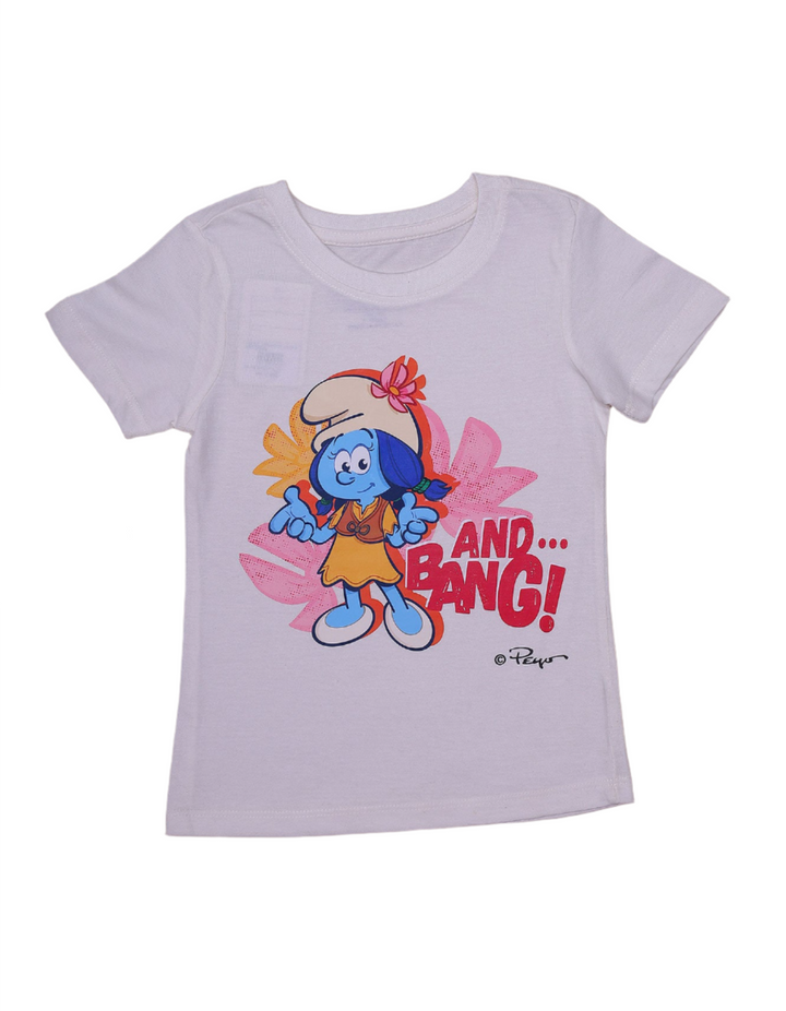 Top for Girls with Smurf And Bang Theme