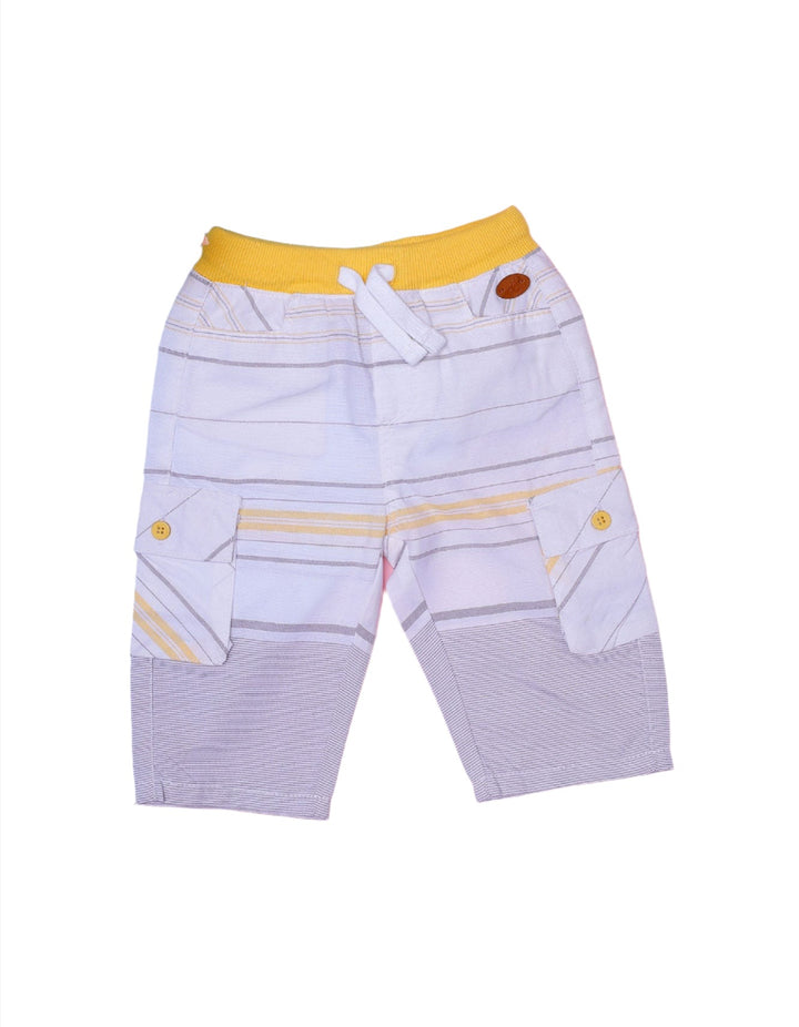 Bermuda Shorts with Yellow Waistband for Boys