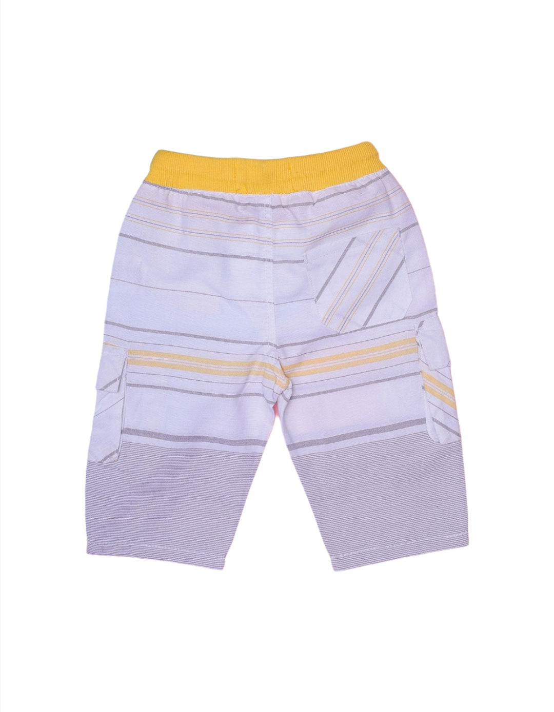 Bermuda Shorts with Yellow Waistband for Boys