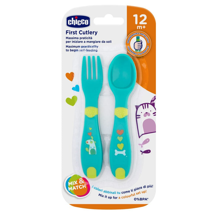 Zubaida's Chicco First Cutlery 12M+ Neutral (Chi-00016101300000)